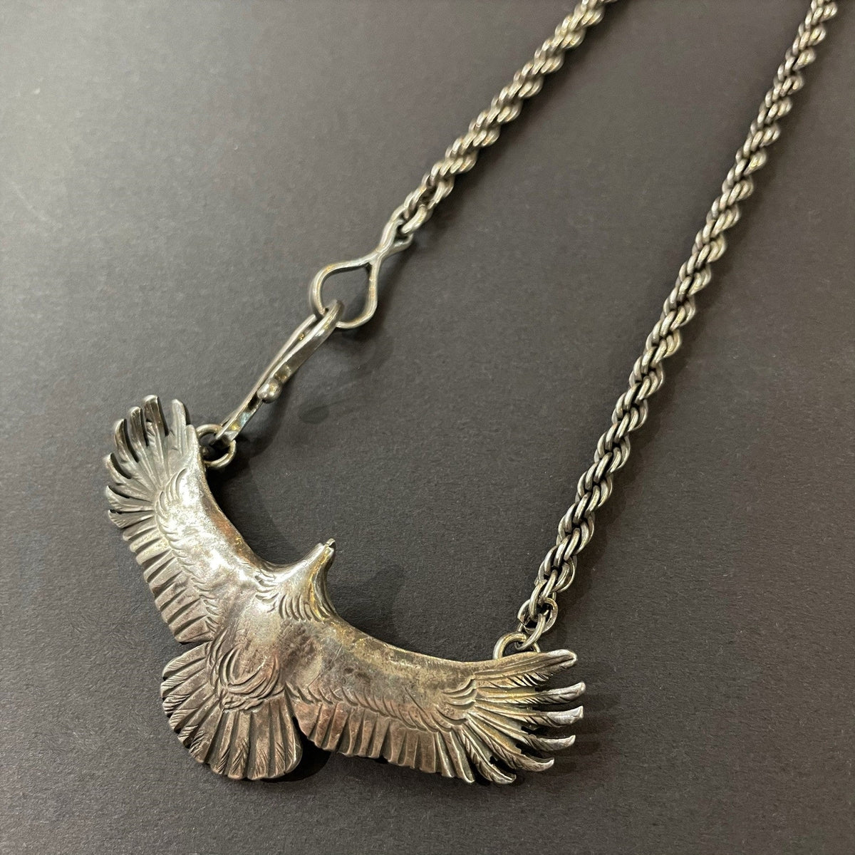 silver✖︎gold MIX feather eagle necklace Eagle Feather Pendant