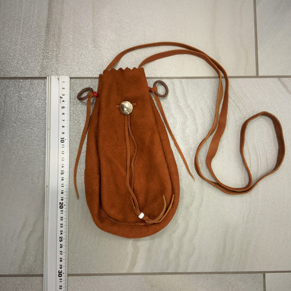 goro's | Drawstring Purse (L) (Reddish Brown) / Brand New