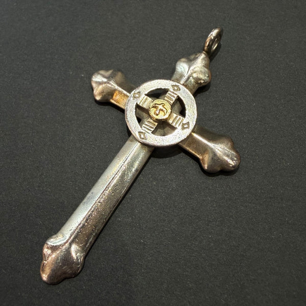 goro's | Silver Wheel Cross with K18 Gold