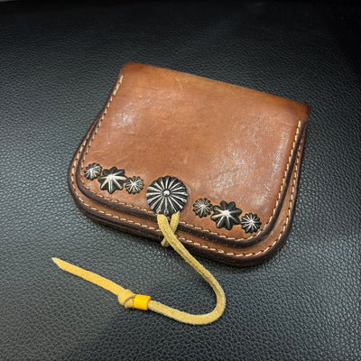 goros DELTAone International Leather Cornered Coin Case Saddle 27410 52340a 1