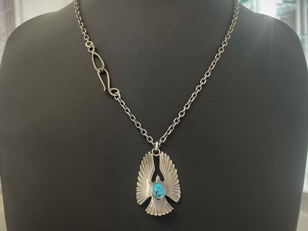 goros turquoise eagle pendant setup