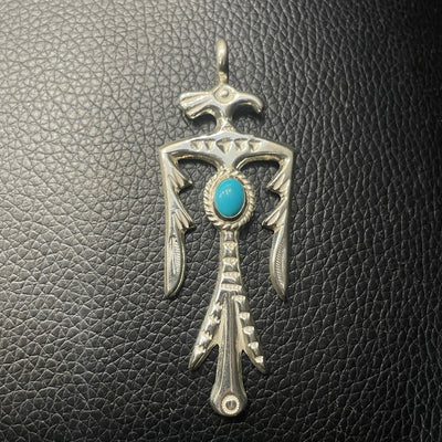 goros DELTAone International Silver Rope Turquoise Road Runner Pendant 53364a 1