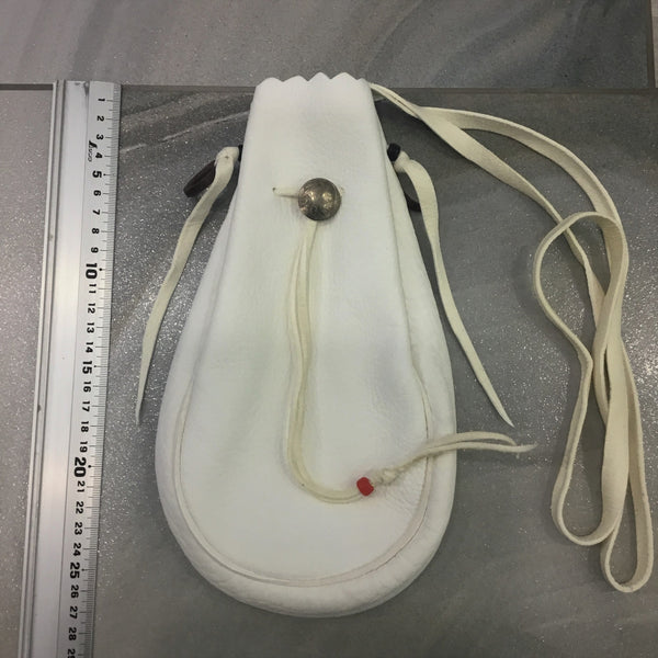 goro's | Drawstring Purse (L) (White) / Brand New