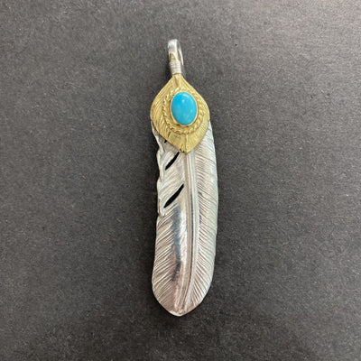 goros DELTAone International Gold Top Gold Rope Turquoise Feather Right XL 70394h 1