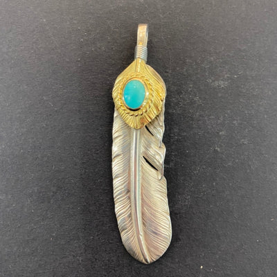 goros DELTAone International Gold Top Gold Rope Turquoise Feather Left XL hhh12 1