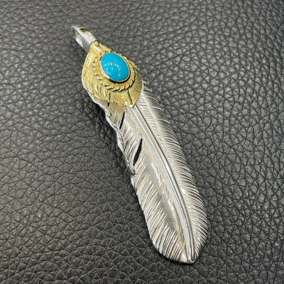 goros DELTAone International Gold Top Gold Rope Turquoise Feather Right XL 68398a 1