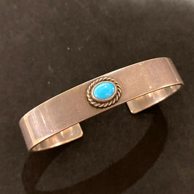 goros DELTAone International Bracelet with Silver Rope Turquoise L 64710 1