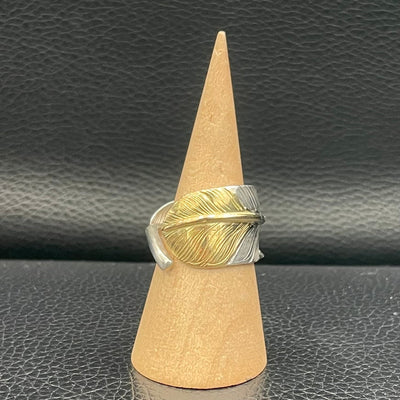 goros DELTAone International goros Gold Tip Feather Ring Size 17 60755a 1