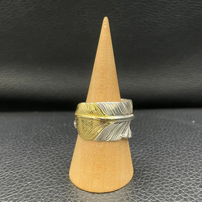 goros DELTAone International Gold Tip Feather Ring Size 17 S00092 1