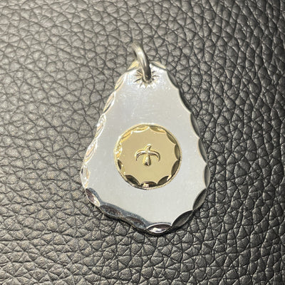 goros DELTAone International Metal Pendant with K18 Gold Stamp 69934a 1