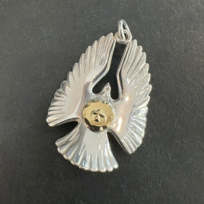 goros DELTAone International Eagle Pendant with K18 Gold 65648h 1