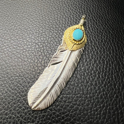 goros DELTAone International Gold Top Gold Rope Turquoise Feather Right XL 63736a 1