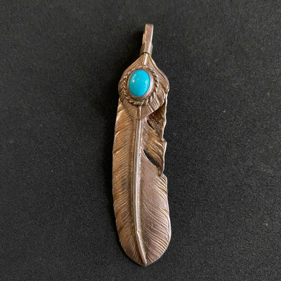 goros DELTAone International Silver Top Silver Rope Turquoise Feather Left XL 69777 1
