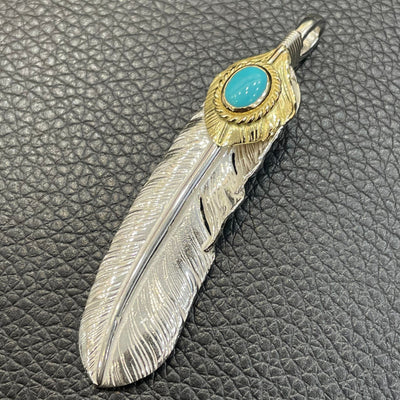 goros DELTAone International Gold Top Gold Rope Turquoise Feather Left XL 69873a 1