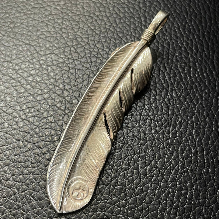 goro's | Silver Top Silver Rope Turquoise Feather (Right