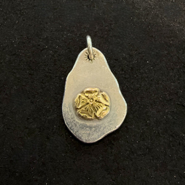 goro's | Metal Pendant with Rose Stamp / Old Design / Rare