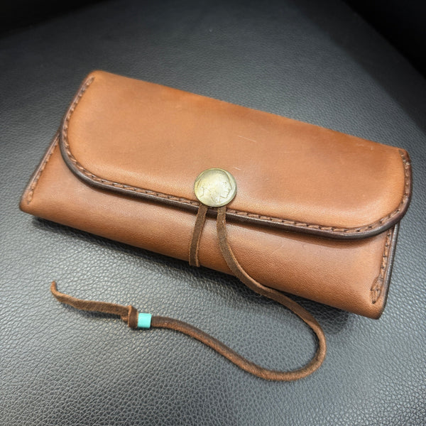goro's | [SALE] Trifold Long Wallet (Dark Brown) / Brand New