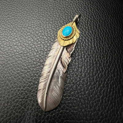 goros DELTAone International Gold Top Gold Rope Turquoise Feather Left XL 65538a 1