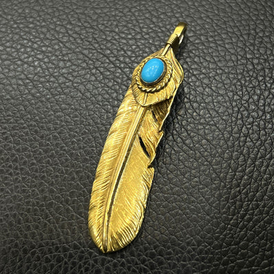 goros DELTAone International Gold Top All Gold Gold Rope Turquoise Feather Left XL S000291 1