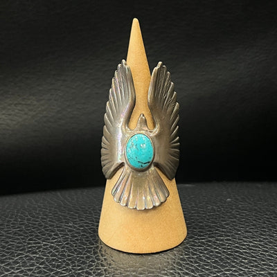 goros DELTAone International Turquoise Eagle Ring Size 15 x00297 1