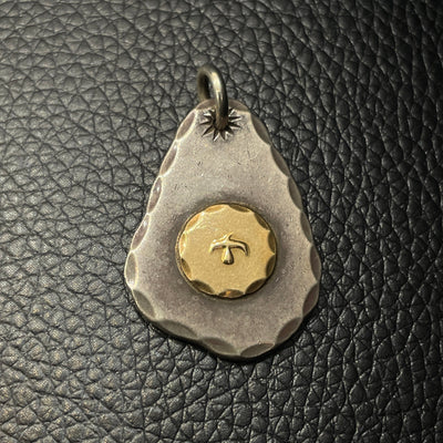 goros DELTAone International Metal Pendant with K18 Gold Stamp 71593a 1