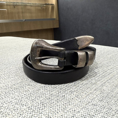 goros DELTAone International Leather Belt with Four Metal Black 72486 1