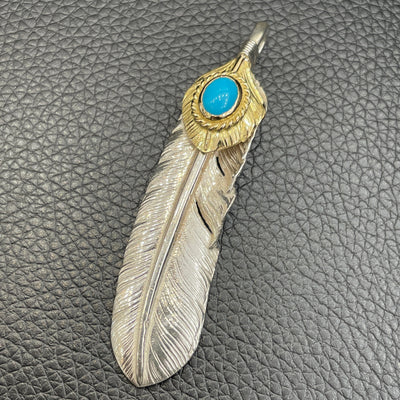 goros DELTAone International Gold Top Gold Rope Turquoise Feather Left XL 71863a 1