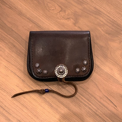 goros DELTAone International Leather Cornered Coin Case Dark Brown 52341e 1