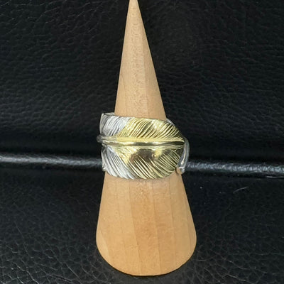 goros DELTAone International goros Gold Tip Feather Ring Size 16 S00187 1
