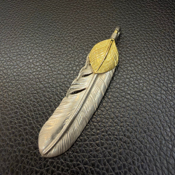 goro's | Gold Top Gold Rope Turquoise Feather (Right) (XL) / Old Design