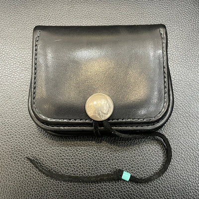 goros DELTAone International Leather Cornered Coin Case Black 71080a 1