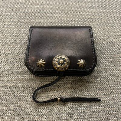 goros DELTAone International Leather Cornered Coin Case Black 62515 1