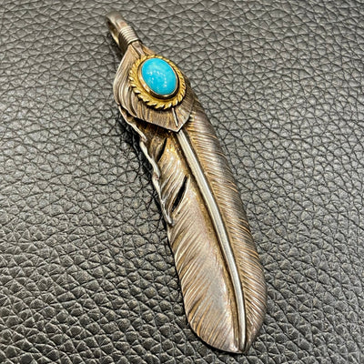 goros DELTAone International Gold Top Gold Rope Turquoise Feather Right XL 65824a 1