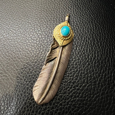 goros DELTAone International Gold Top Gold Rope Turquoise Feather Right XL 69797a 1