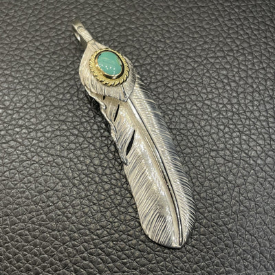 goros DELTAone International goros Silver Top Gold Rope Turquoise Feather Right XL 58861a 1