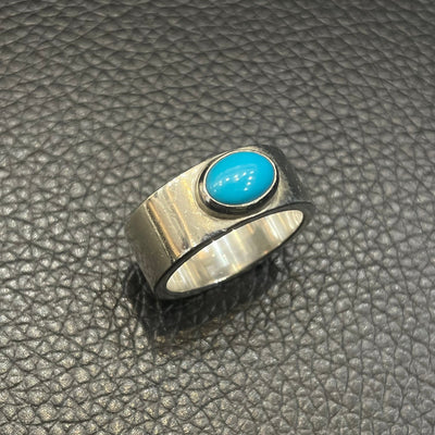 goros DELTAone International Flattened Turquoise Ring Size 13 55721a 1