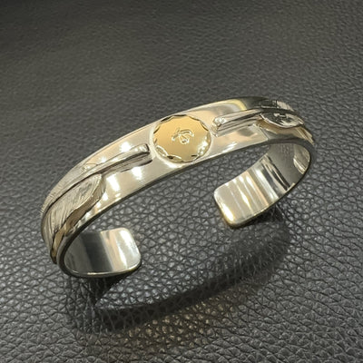 goros DELTAone International Silver Double Feather Bracelet S 59601 1