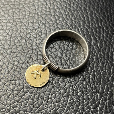 goros DELTAone International goros Charm Ring with K18 Gold Size 10 S00069 1
