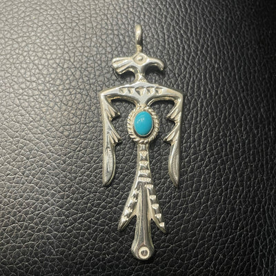goros DELTAone International Silver Rope Turquoise Road Runner Pendant 28104 53364a 1