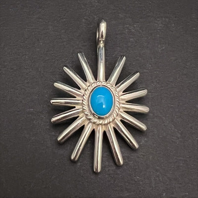 goros Sea Urchin Pendant With Silver Rope Turquoise L 24982 45795b 1