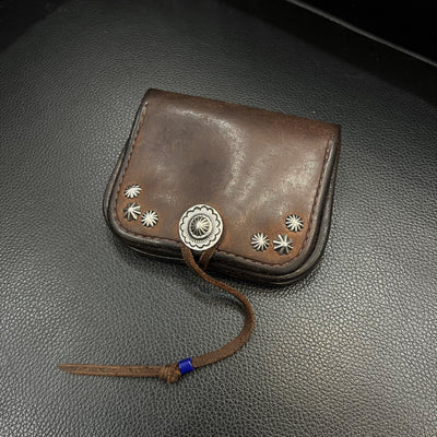 goros Leather Cornered Coin Case Dark Brown 27373 52341h 1